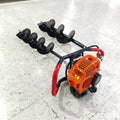 Ahoyadora a gasolina 52 CC con brocas de 15 cm y 20 cm